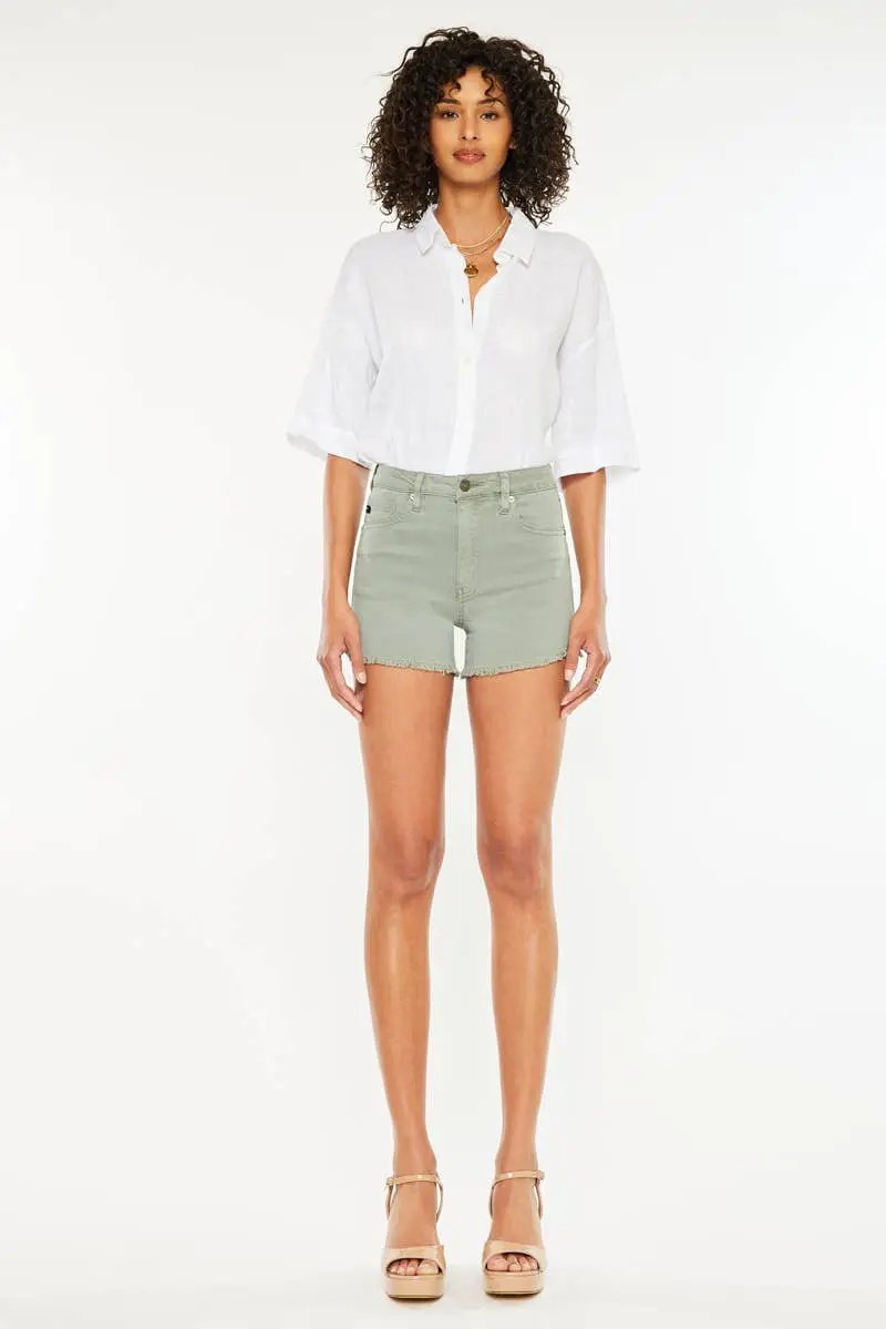 Kan Can USA KanCan Olive Green Shorts - Shorts