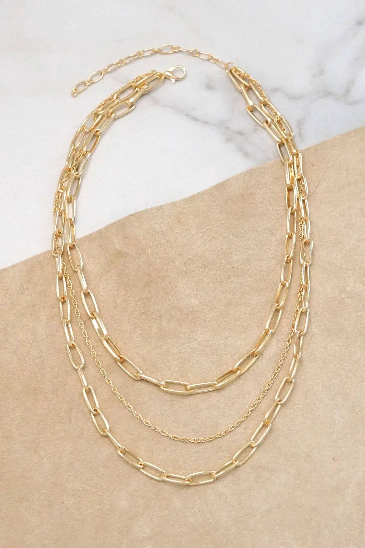 PennyLine inc The Dainty Layered Gold Collar Necklace - Necklaces