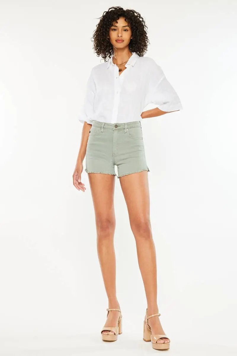 Kan Can USA KanCan Olive Green Shorts - Shorts