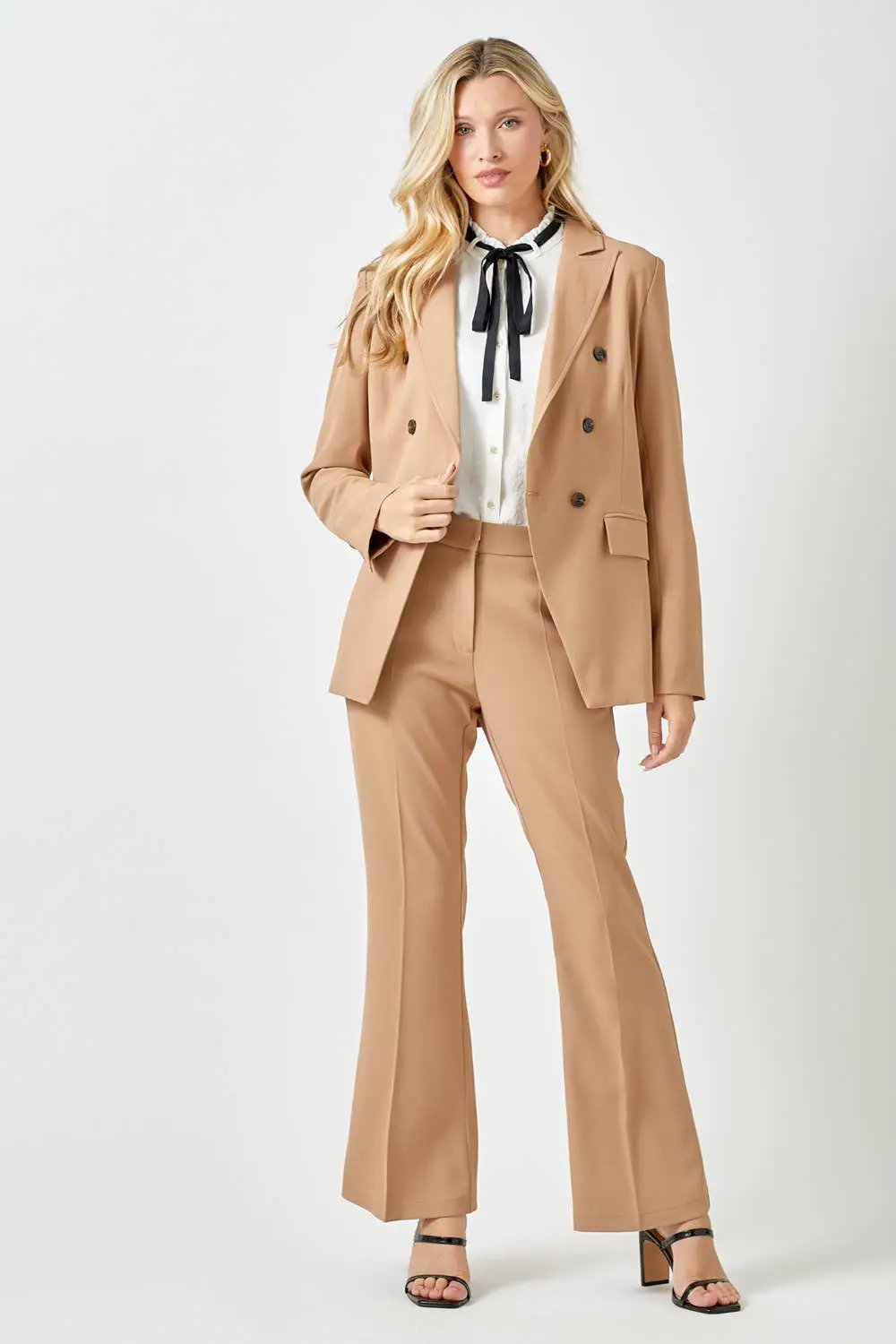 Mystree Mystree - Modern Muse Double-Breasted Blazer - Coats & Jackets