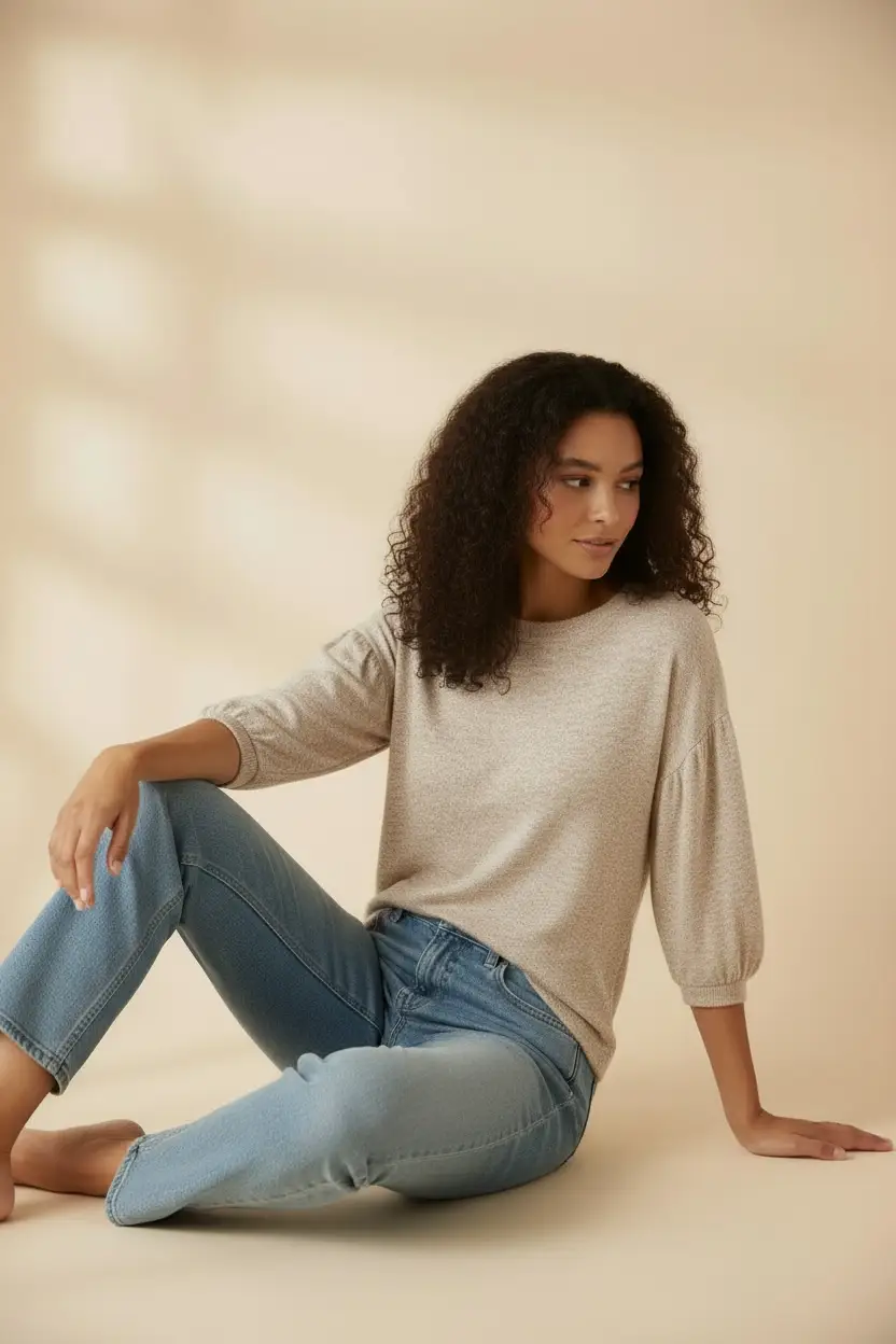 Cherish The Soft Season Puff Sleeve Knit Top - Sweaters