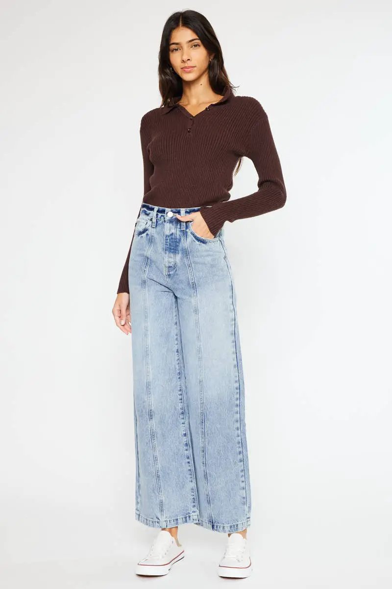Kan Can USA 90’s Wide Leg Stone Wash Button Fly Denim Jeans - Jeans