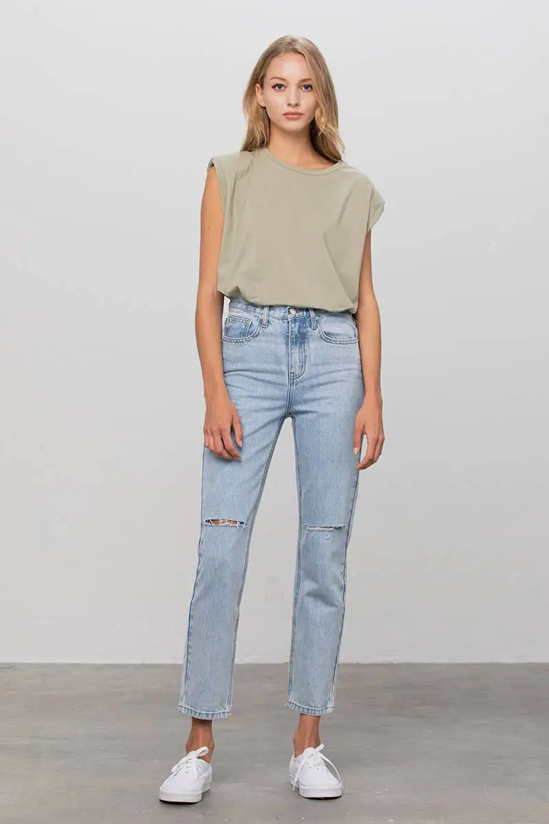 Insane Gene USA The Everyday Edge High-Waist Tapered Jeans - Jeans