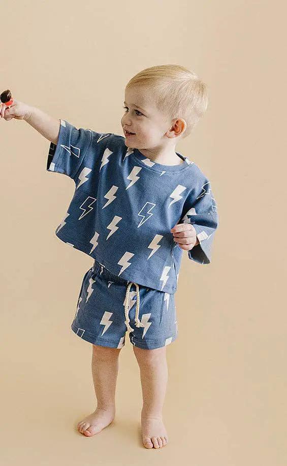 Lucky Panda Kids Blue Bolt Lounge Set - Baby & Children's Outfits