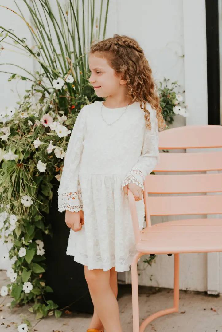 HAHA MAMA Clothing Ivory Lace Mommy & Me Dress - Mini - Baby & Children's Dresses