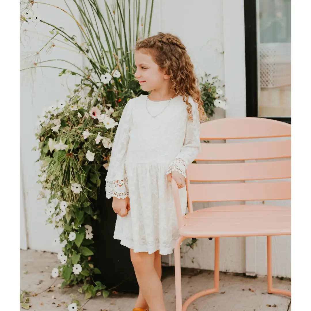 HAHA MAMA Clothing Ivory Lace Mommy & Me Dress - Mini - Baby & Children's Dresses