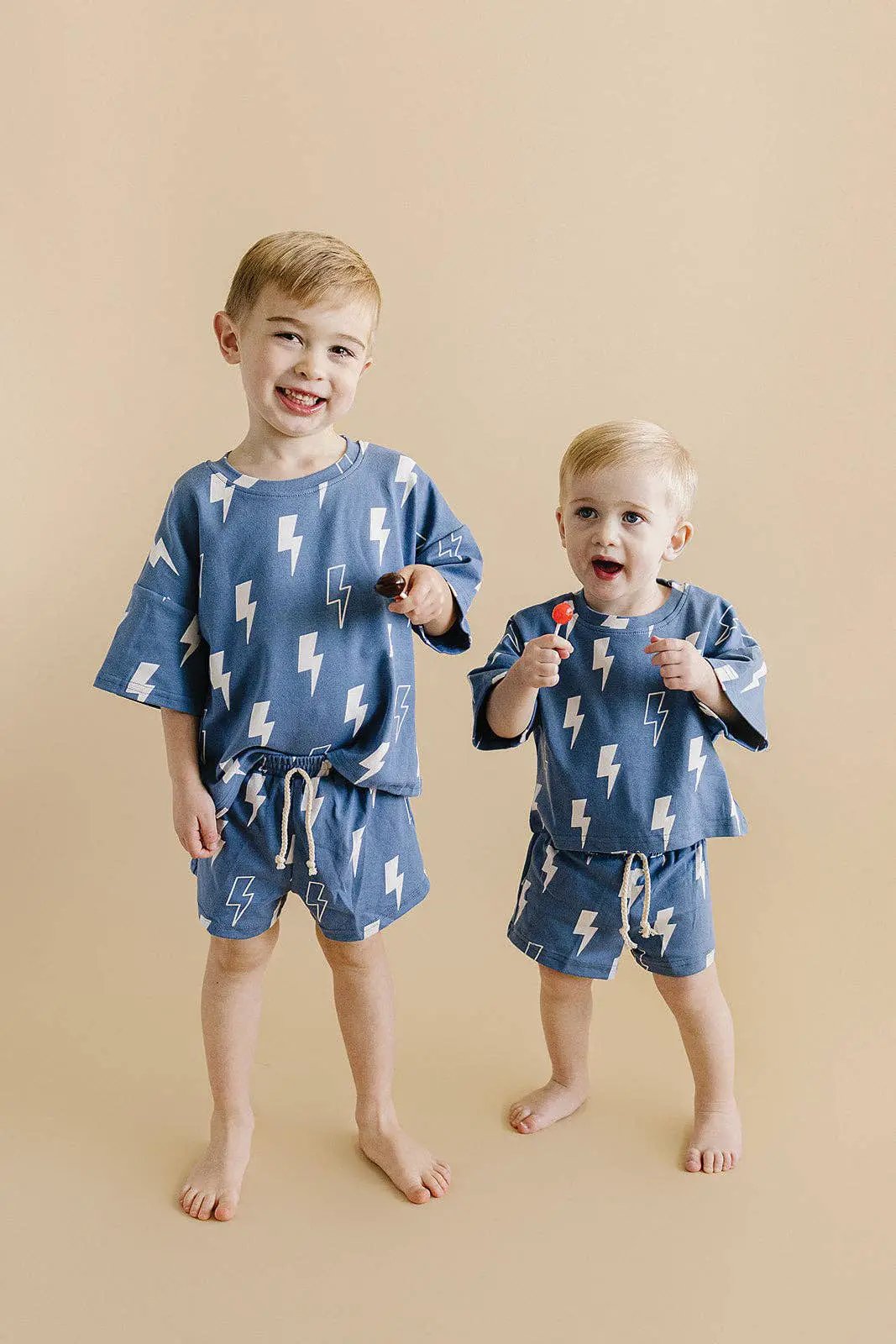 Lucky Panda Kids Blue Bolt Lounge Set - Baby & Children's Outfits