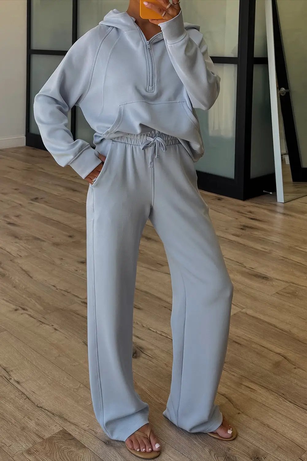 Grateful Threads Boutique Modal Luxe Half Zip Hoodie & Pants Set - Outfit Sets