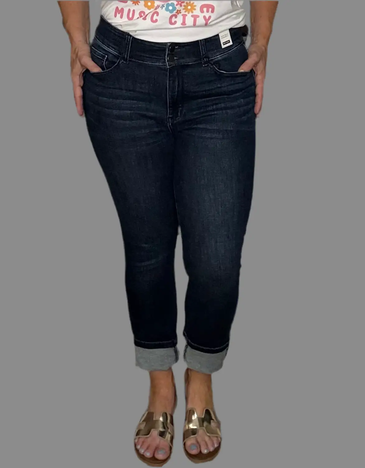 Judy Blue Judy Blue High Waist Double Waistband Capri - Jeans Judy Blue High Waist Capri