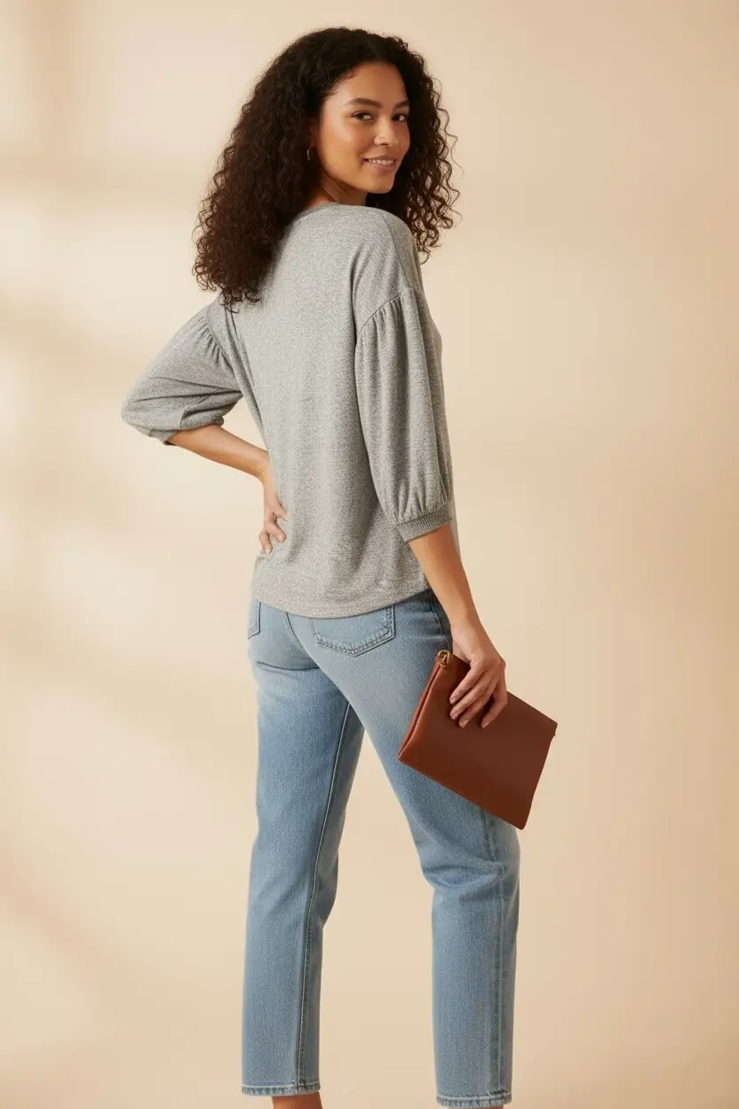 Cherish The Soft Season Puff Sleeve Knit Top - Sweaters