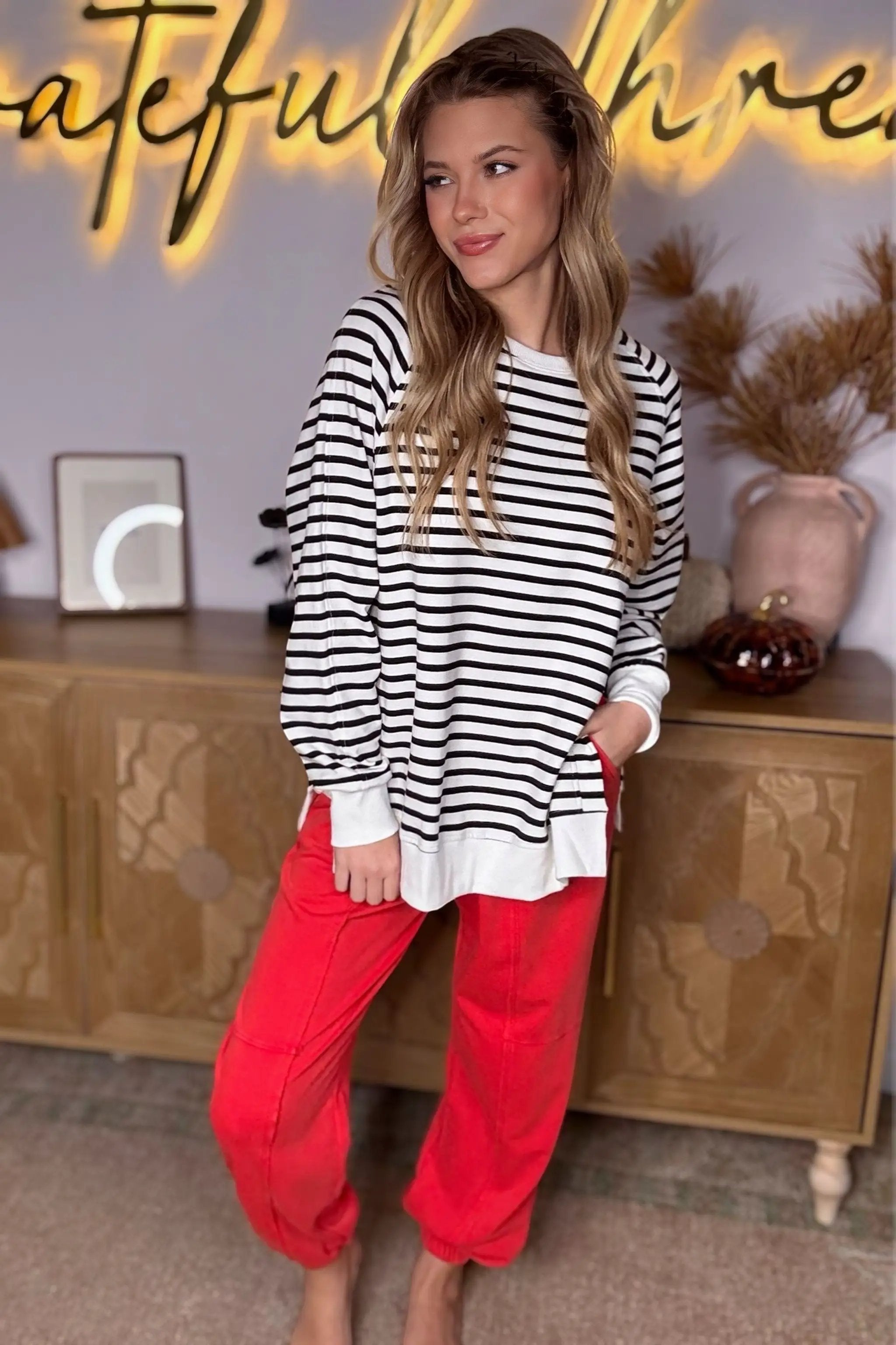 Grateful Threads Boutique Raglan Sleeve Sweatshirt - Sweatshirts
