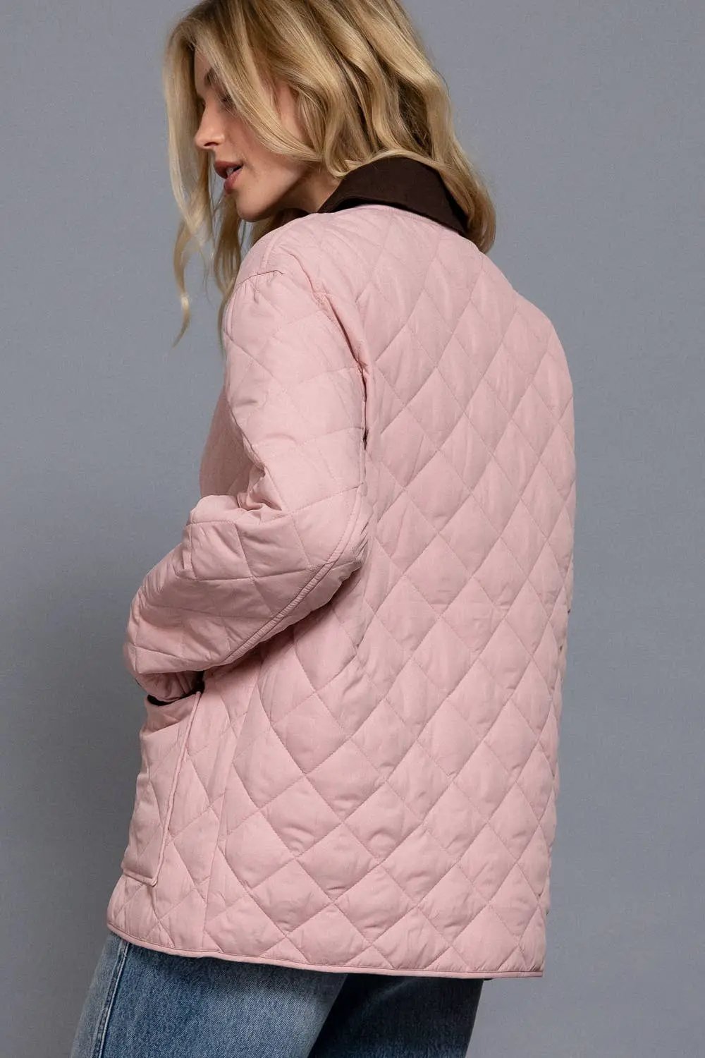 Active Basic | Active USA Blush & Birch Quilted Work Jacket - Jackets Active Basic | Active USA – Quilted Puffer Jacket