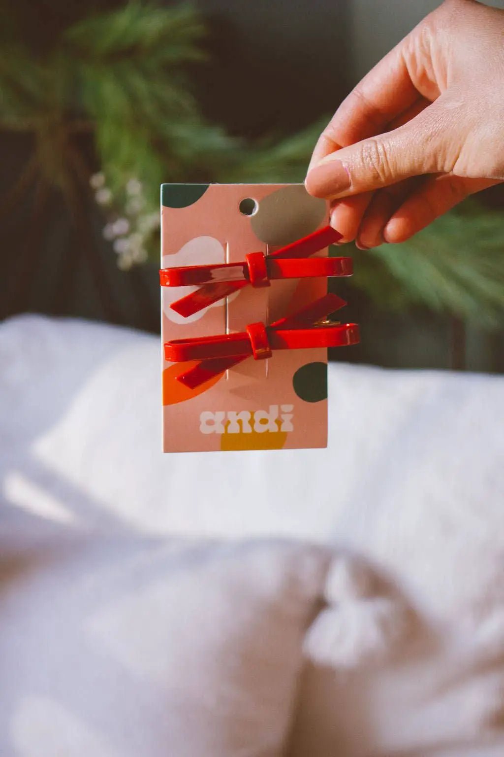 Shop ANDi The Ruby Red Acetate Bow Clip: 2 pack - Hair Pins, Claws & Clips