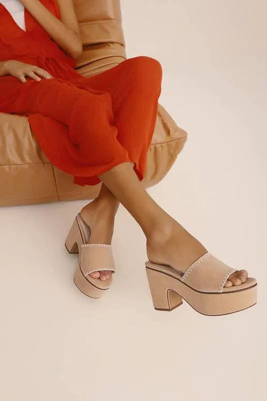 MiiM The SYDNEY Mules: Beige - Sandals