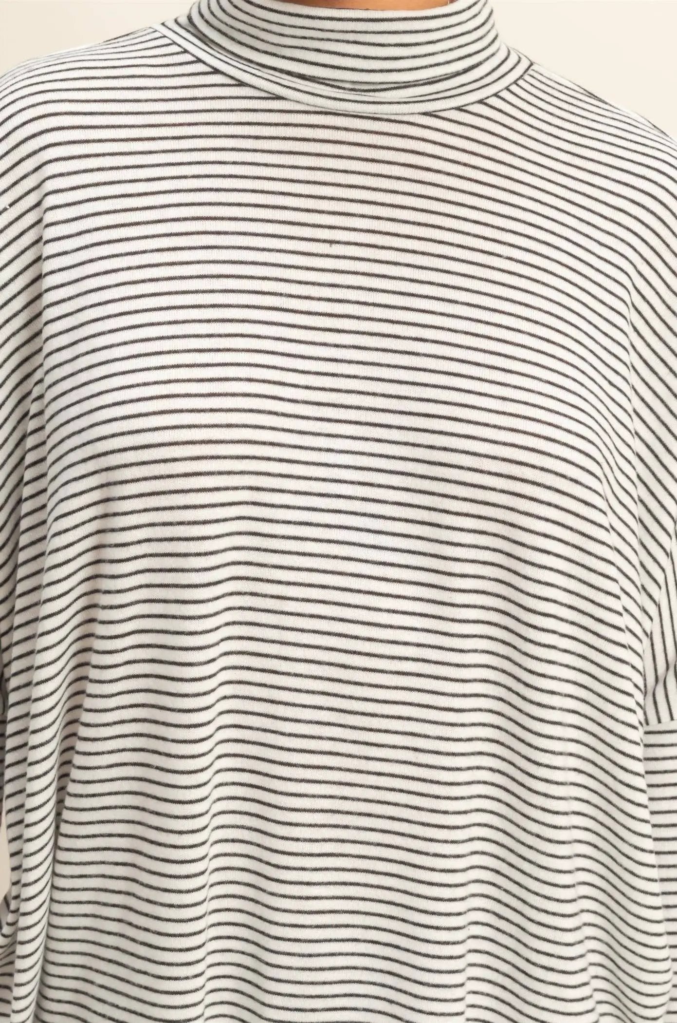 HYFVE HYFVE - Striped Turtleneck Dolman-Sleeve Top - Shirts