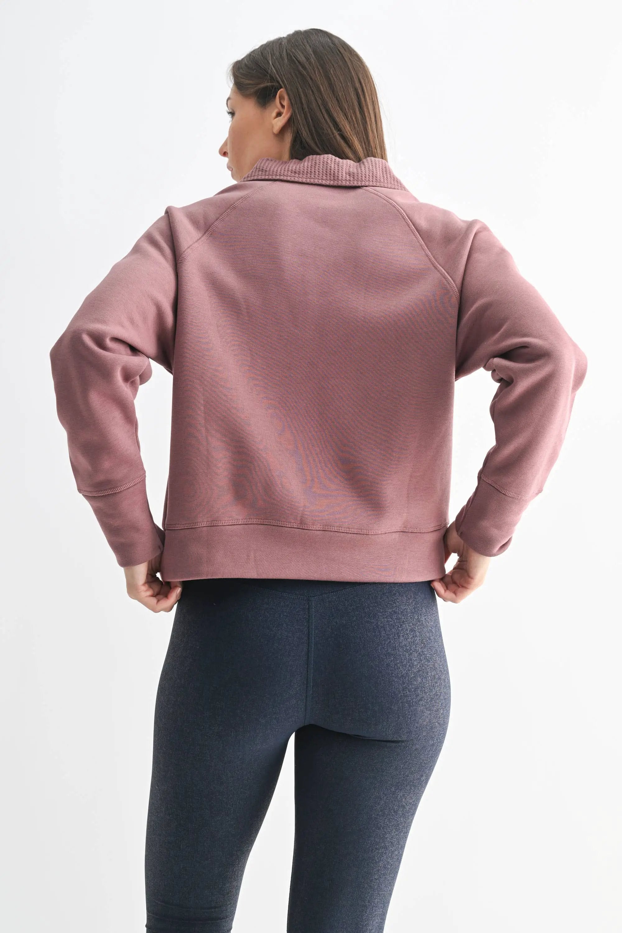 Mono B Mono B - Tundra Thermal Collared V-Neck Sweater - Sweaters
