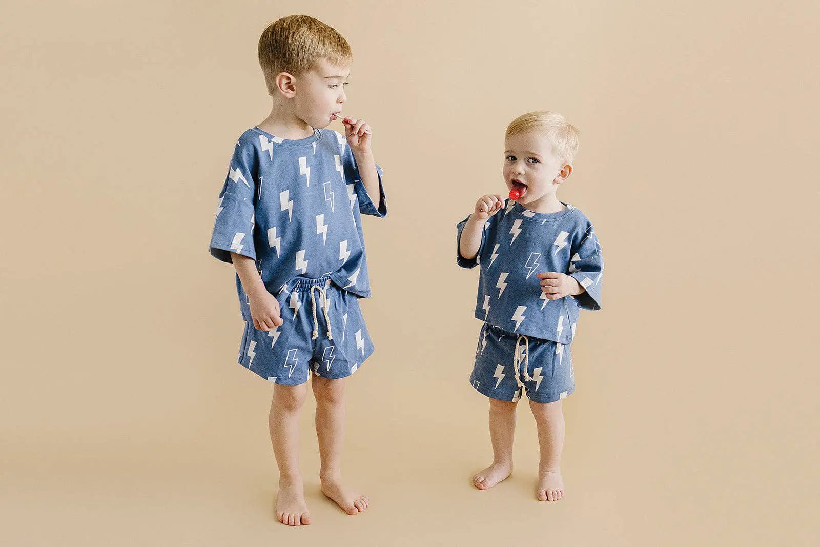 Lucky Panda Kids Blue Bolt Lounge Set - Baby & Children's Outfits