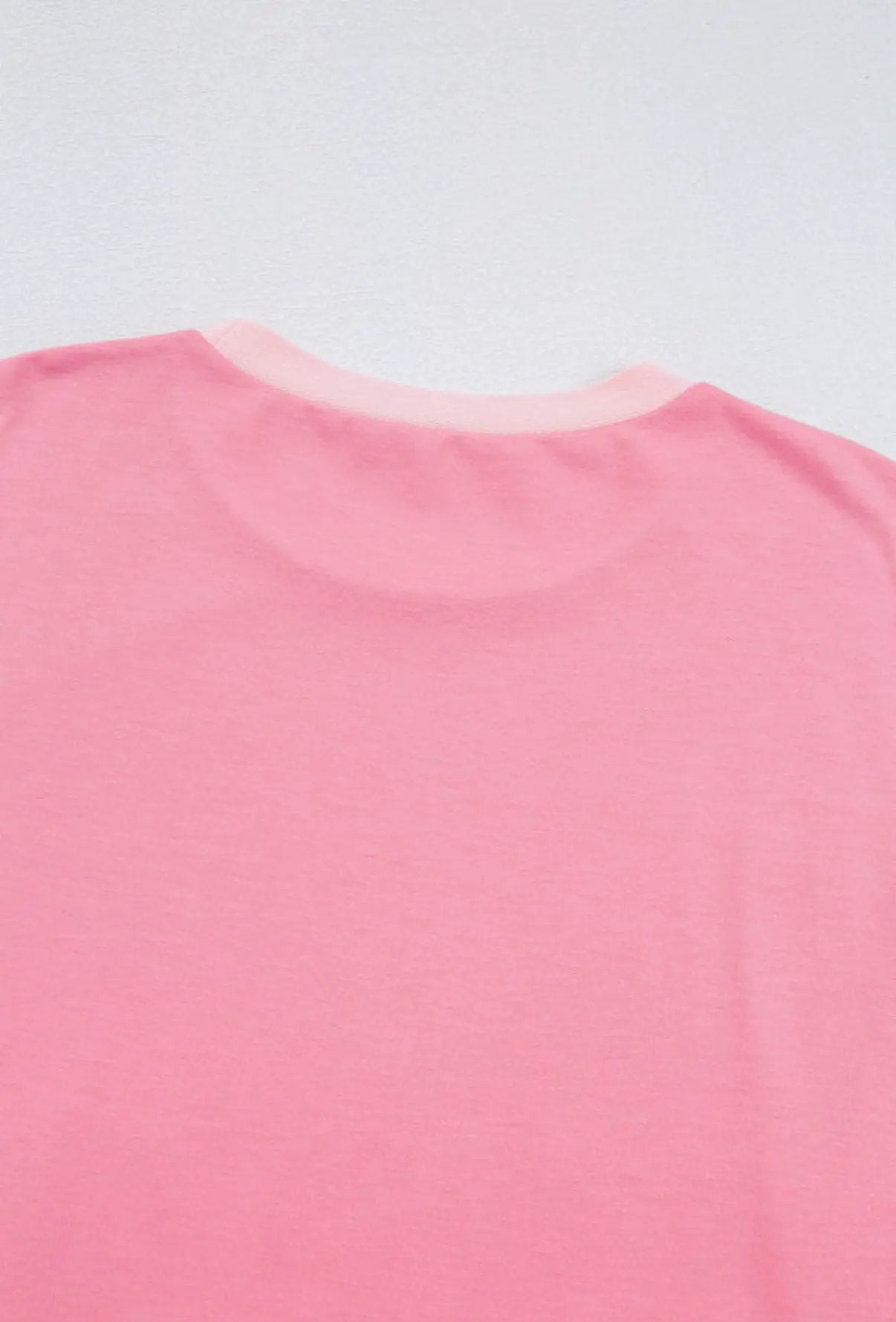 Grateful Threads Boutique Peach Blossom Half Sleeve Raw Seam High Low Side Split Top - Clothing Tops Peach Blossom Half Sleeve Raw Seam High Low Side Split
