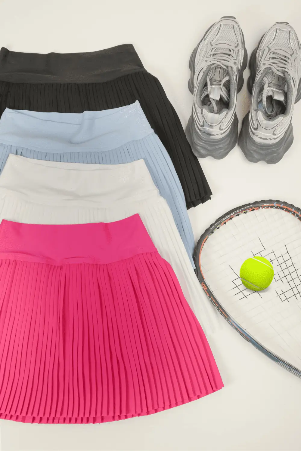 New In Pleated Activewear Skirt with Shorts - Activewear