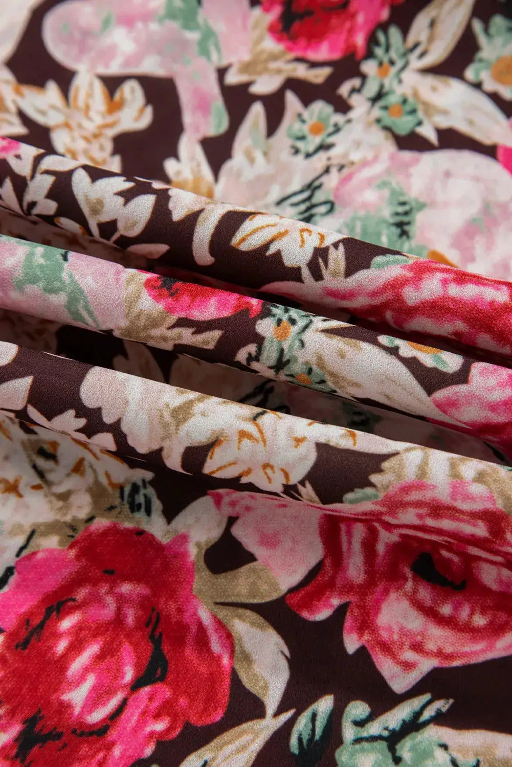 1 the Woman Rosé Garden Crewneck Blouse - Blouses Floral Print Crew Neck Short Sleeve Shift Blouse