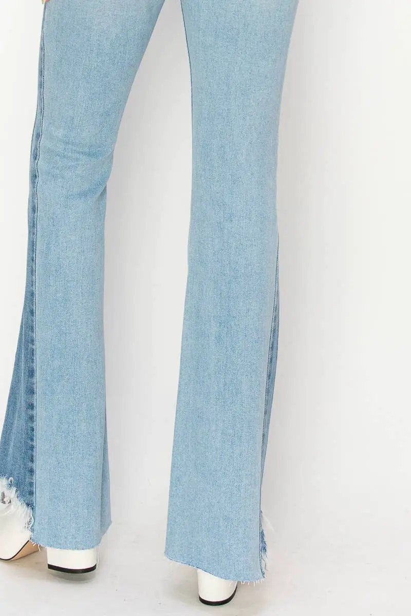 ARTEMIS VINTAGE Artemis Vintage High Rise Color Panel Detail Bootcut Jeans PLUS - Jeans