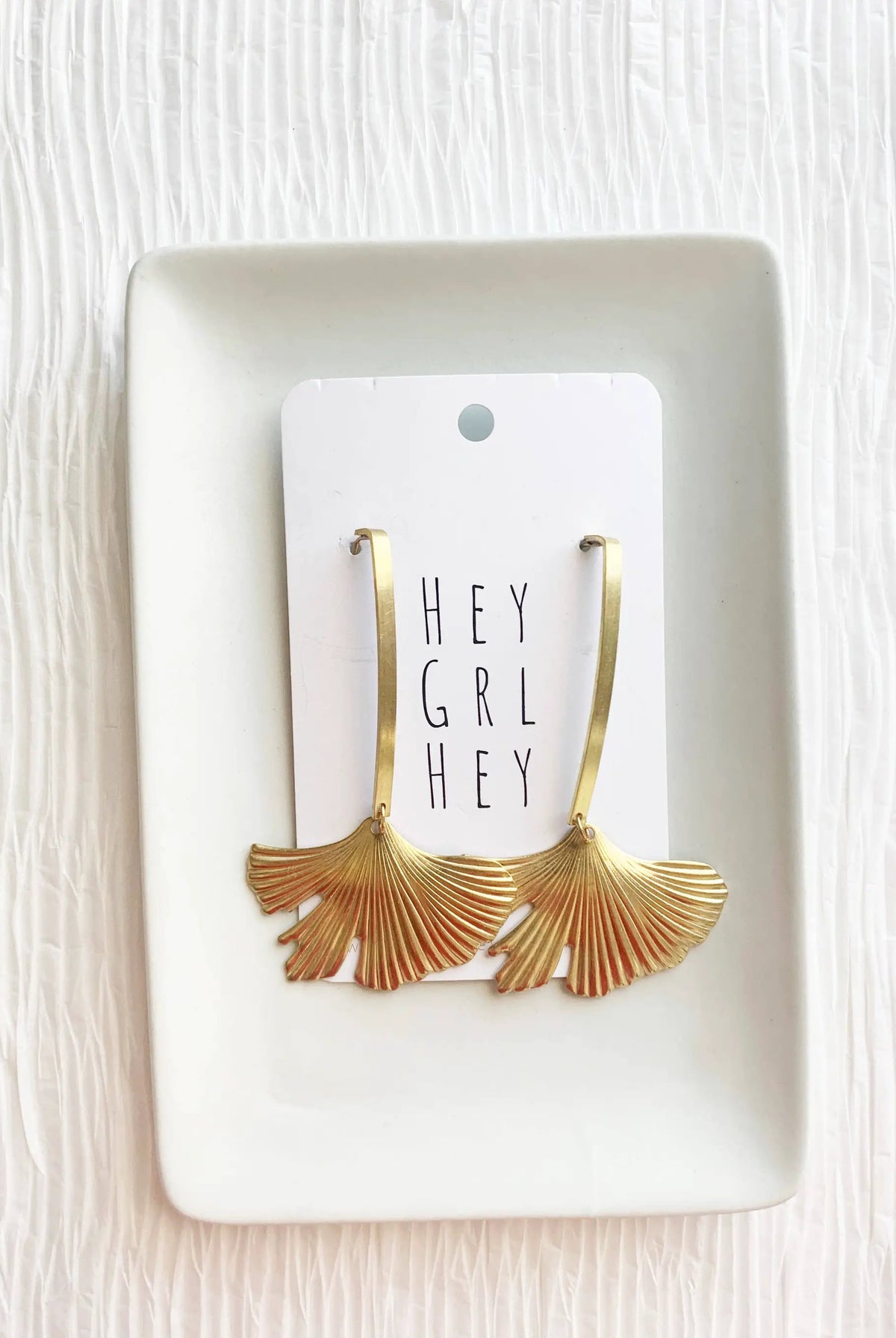 Hey Grl Hey Jewelry The Ginkgo Earring - Earrings