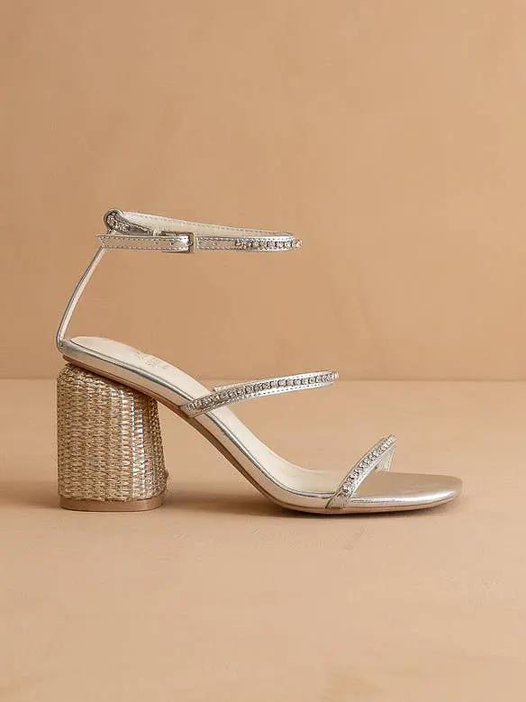 OASIS SOCIETY The Destiny Metallic Rhinestone Sandal - Heels