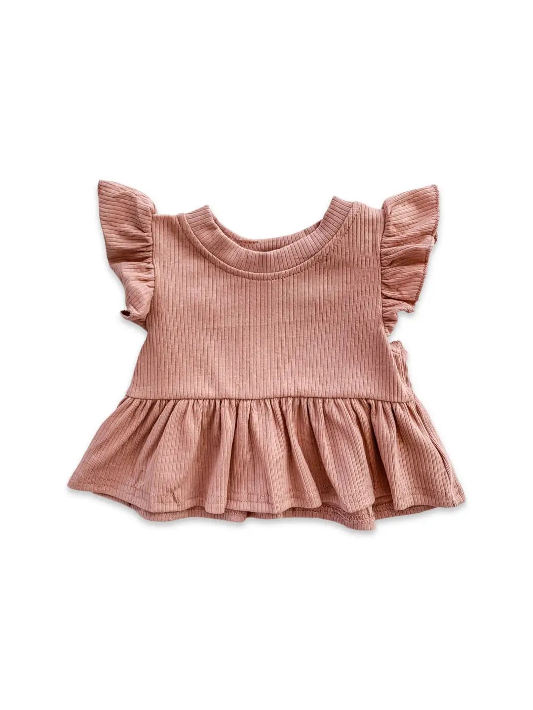 Celebrate Your Tribe Flutter Sleeve Pink Top - Shirts