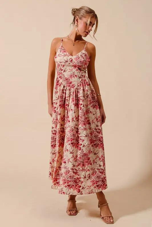 So Me Floral Whispers Bow-Back Maxi Dress by So Me - Dresses Floral Dress with back bow