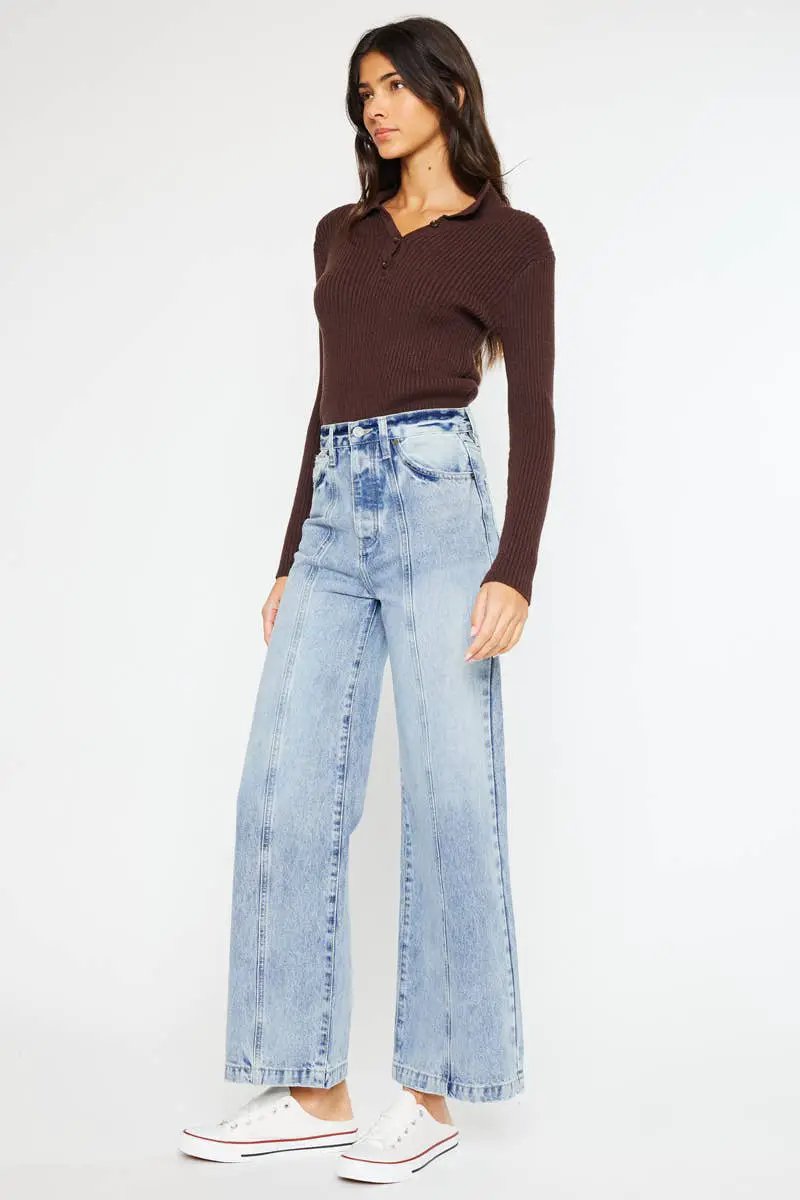 Kan Can USA 90’s Wide Leg Stone Wash Button Fly Denim Jeans - Jeans