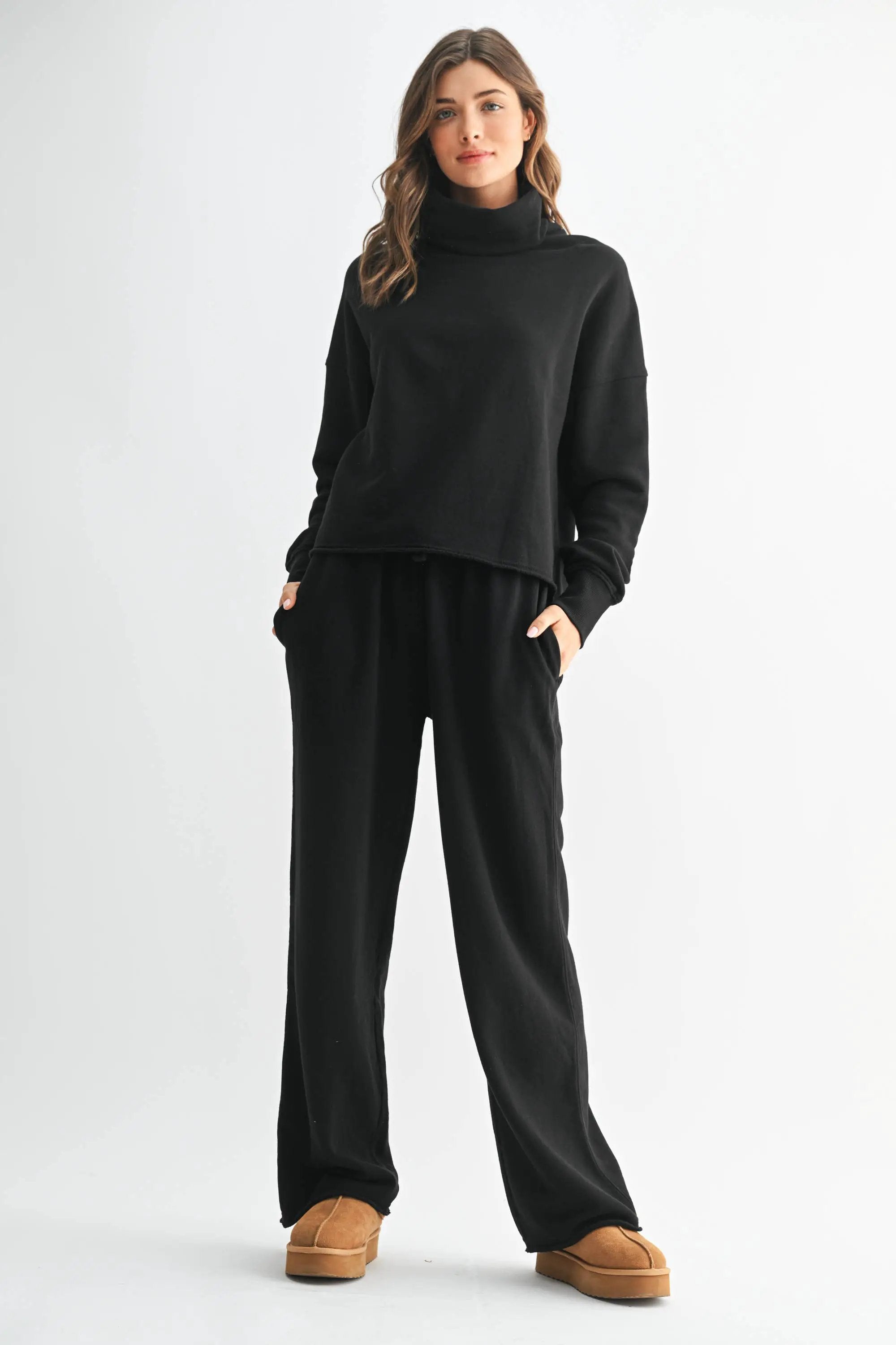 Mono B Mono B - Lounge Layer Long Sleeve Turtleneck - Sweaters Mono B - Lounge Layer Long Sleeve Turtleneck