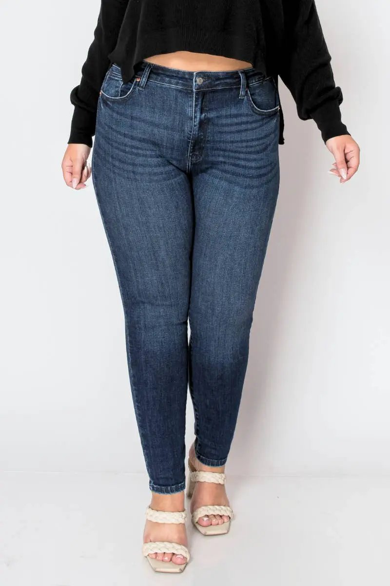 ARTEMIS VINTAGE Artemis Vintage Corset High Rise Double Waist Stretch PLUS Skinny Jeans - Jeans