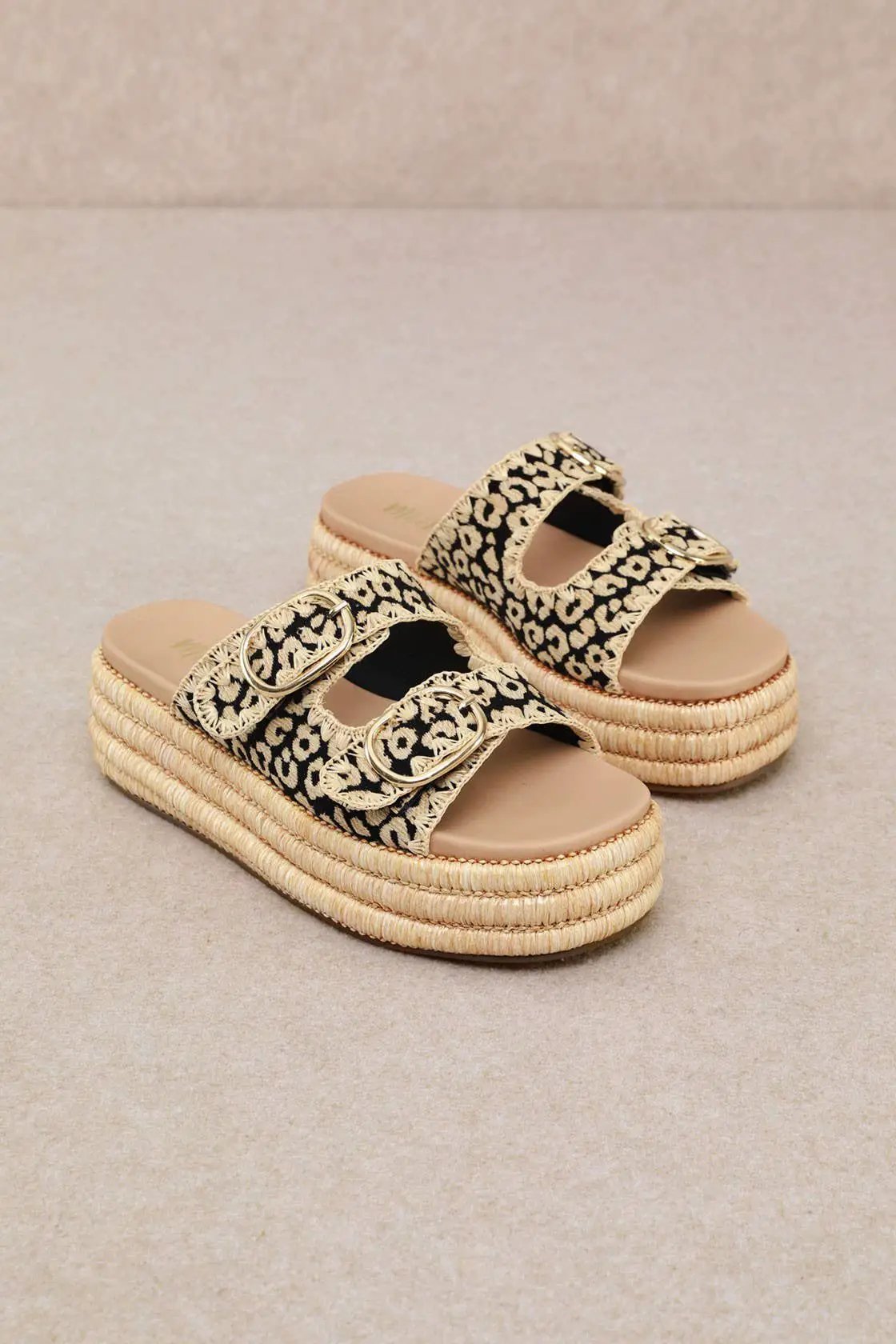 MiiM The HEIDI Platform Sandals: Leopard - Sandals