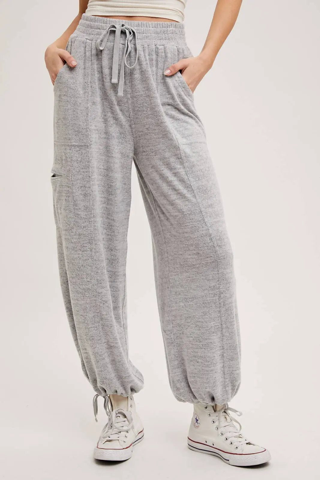 Bluivy Bluivy - Cloud Nine High-Waist Drawstring Joggers - Joggers