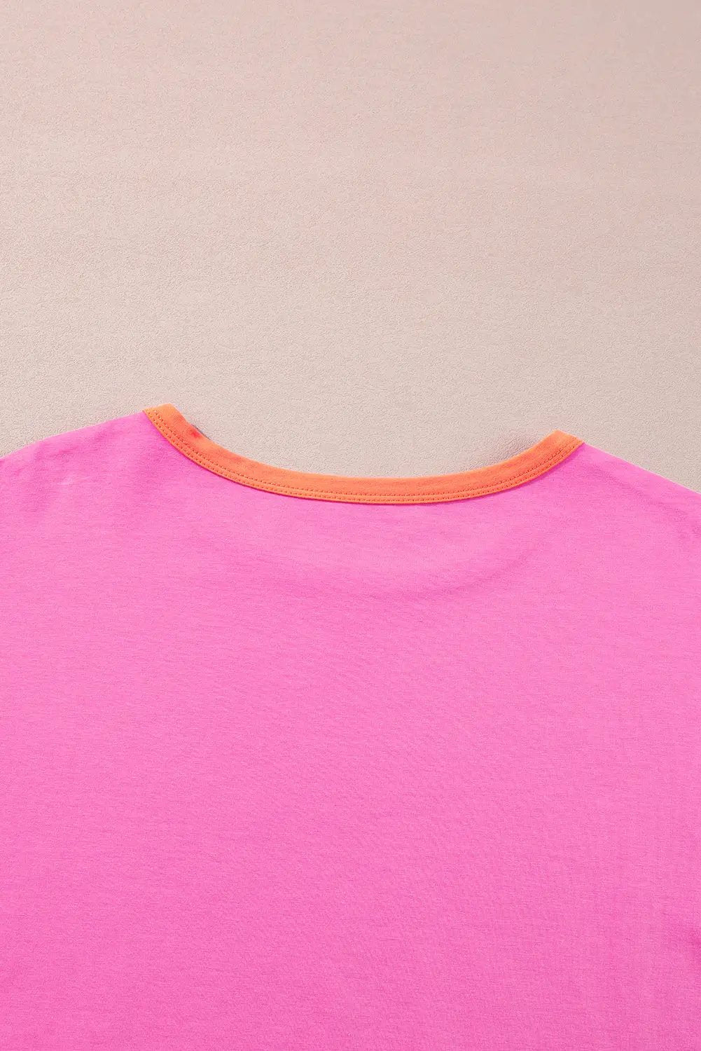 Grateful Threads Boutique Rose Red Colorblock Patchwork Long Sleeve Loose Top - Shirts Rose Red Colorblock Patchwork Long Sleeve Loose Top