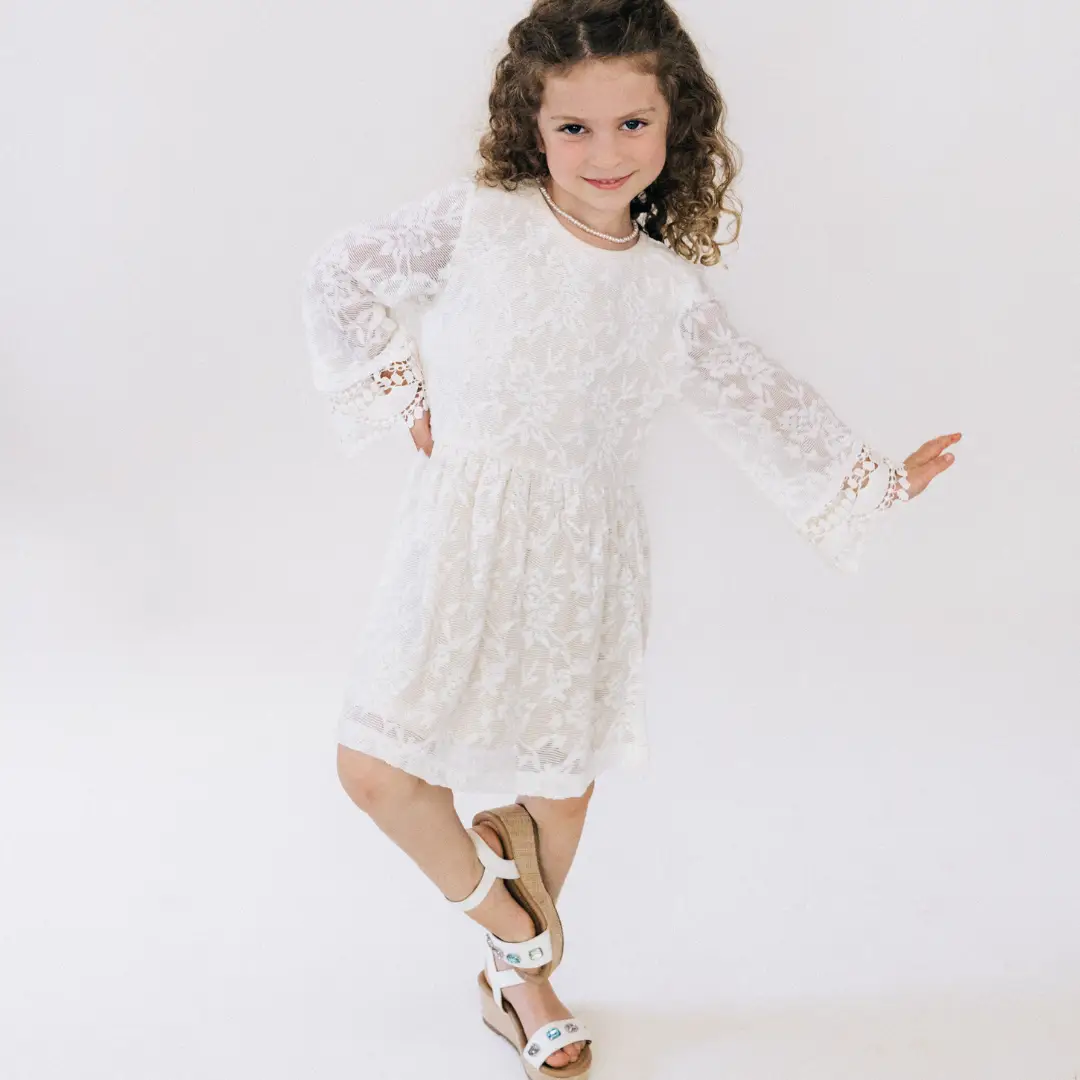 HAHA MAMA Clothing Ivory Lace Mommy & Me Dress - Mini - Baby & Children's Dresses