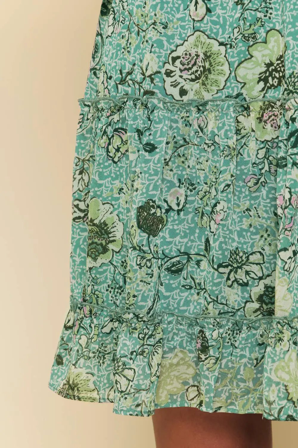 Mystree Mystree - Sage Garden Tiered Chiffon Skirt - Skirts