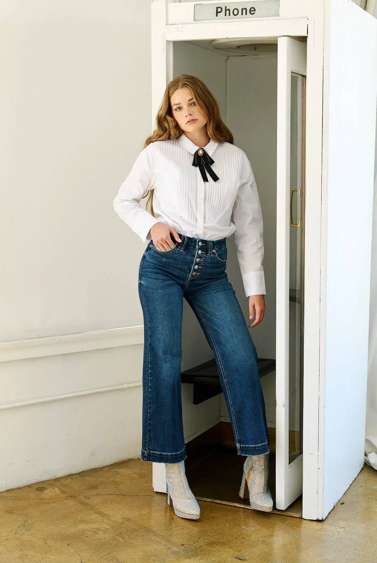 ARTEMIS VINTAGE Artemis Vintage Tummy Control High Rise Modern Wide Leg Jeans - Jeans Artemis vintage trouser jeans