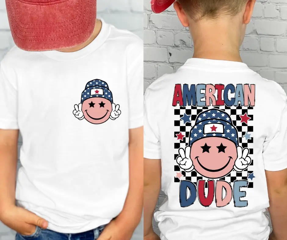 Southern Backroad Tees LLC American Dude July 4th T-Shirt - T-Shirts