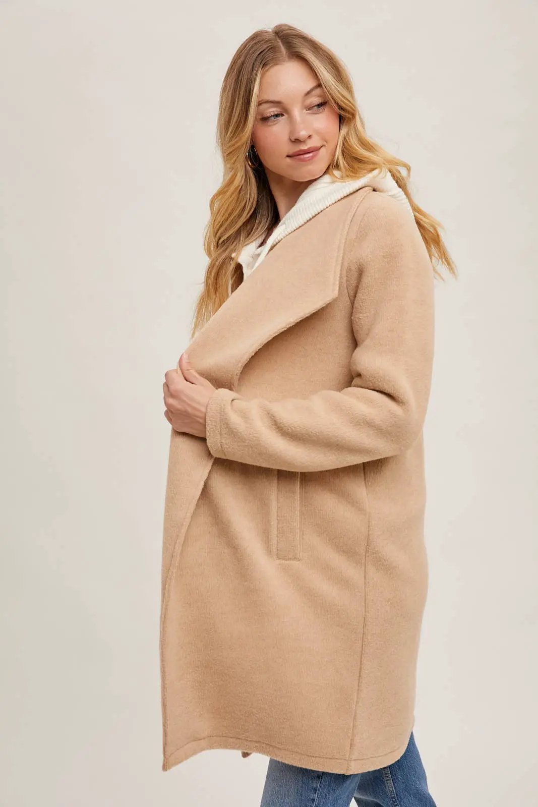 Bluivy Bluivy - OPEN FRONT KNIT COAT JACKET - Wrap Coats