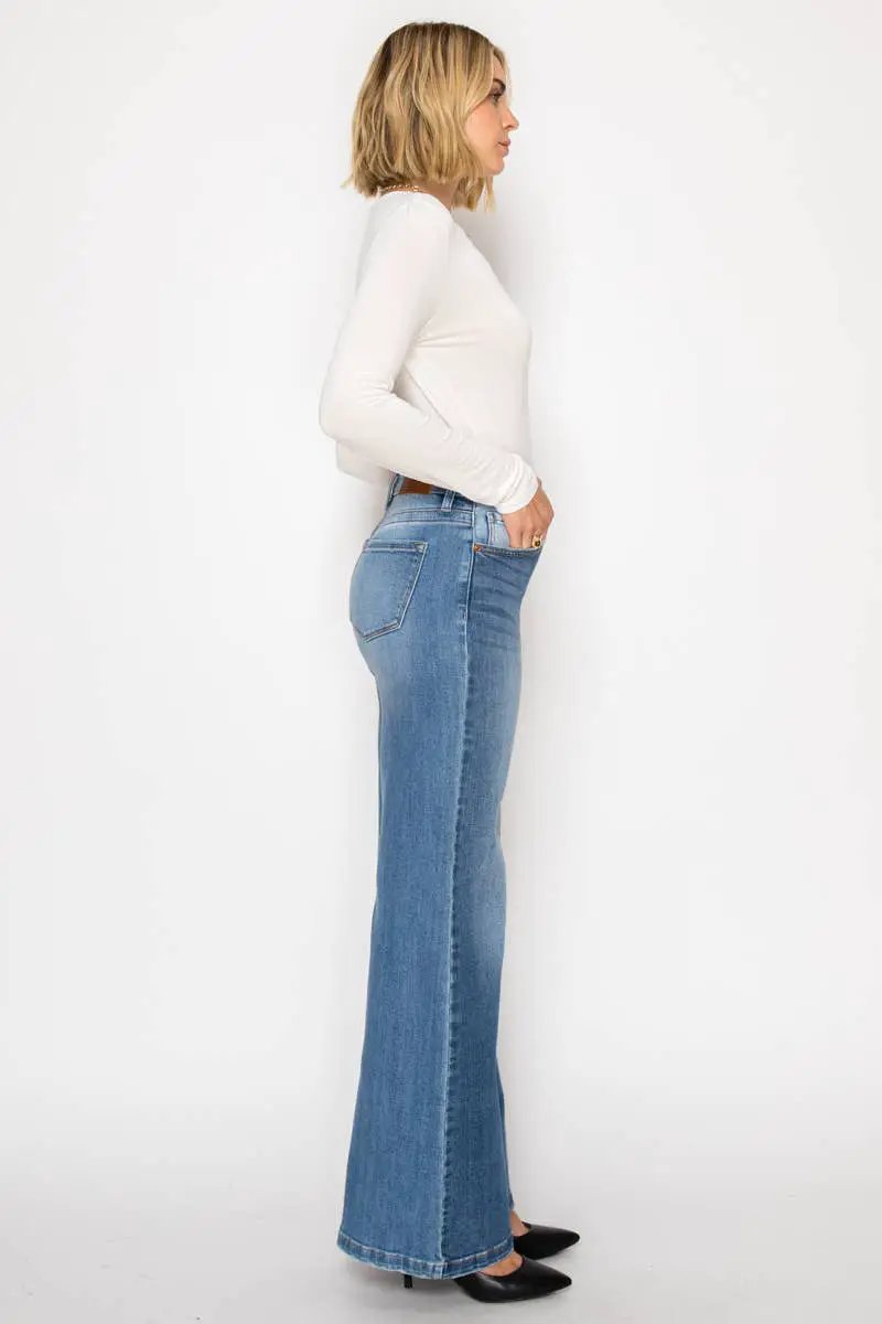 ARTEMIS VINTAGE The Artemis “Clean Slate” Eco-Friendly Ultra High-Rise Tummy Control Flare Jeans - Jeans