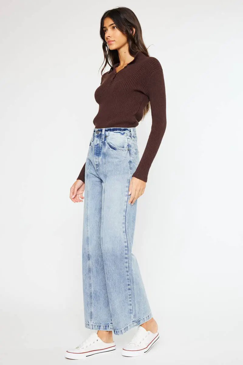 Kan Can USA 90’s Wide Leg Stone Wash Button Fly Denim Jeans - Jeans