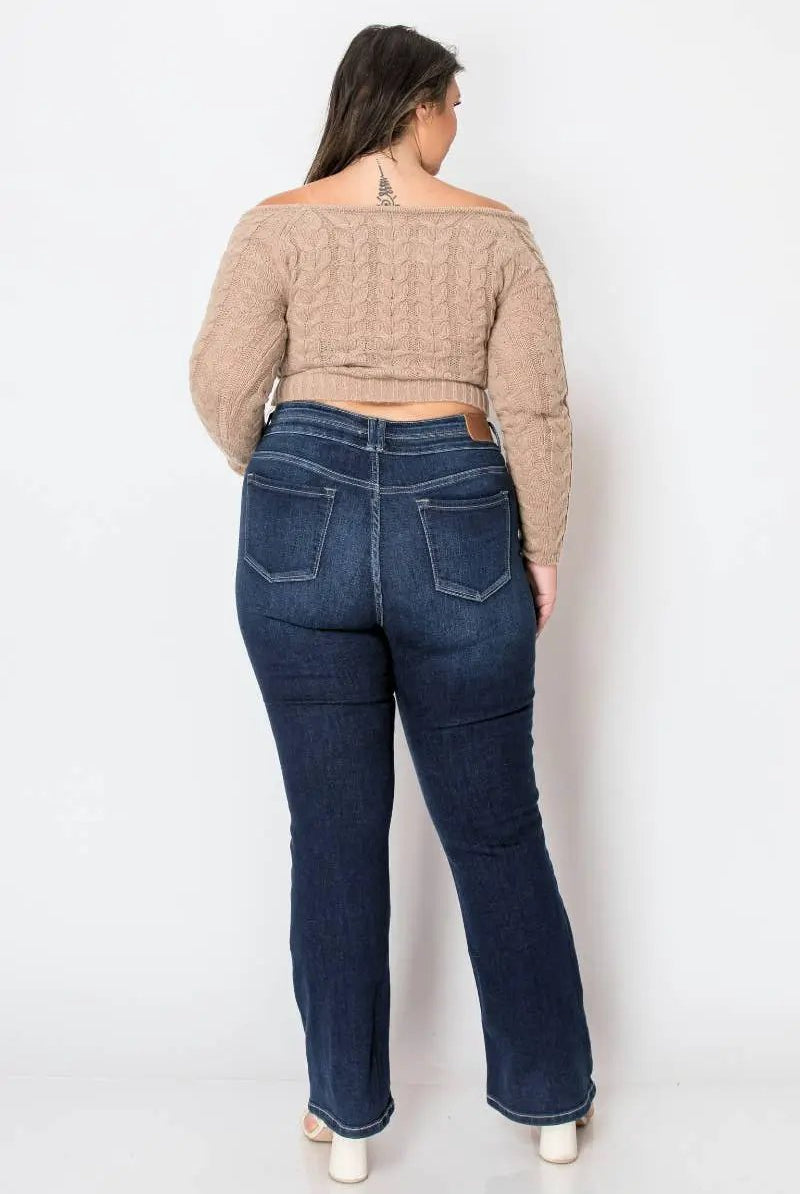 ARTEMIS VINTAGE Artemis Vintage Corset High Rise Super Stretch PLUS Bootcut Jeans - Jeans