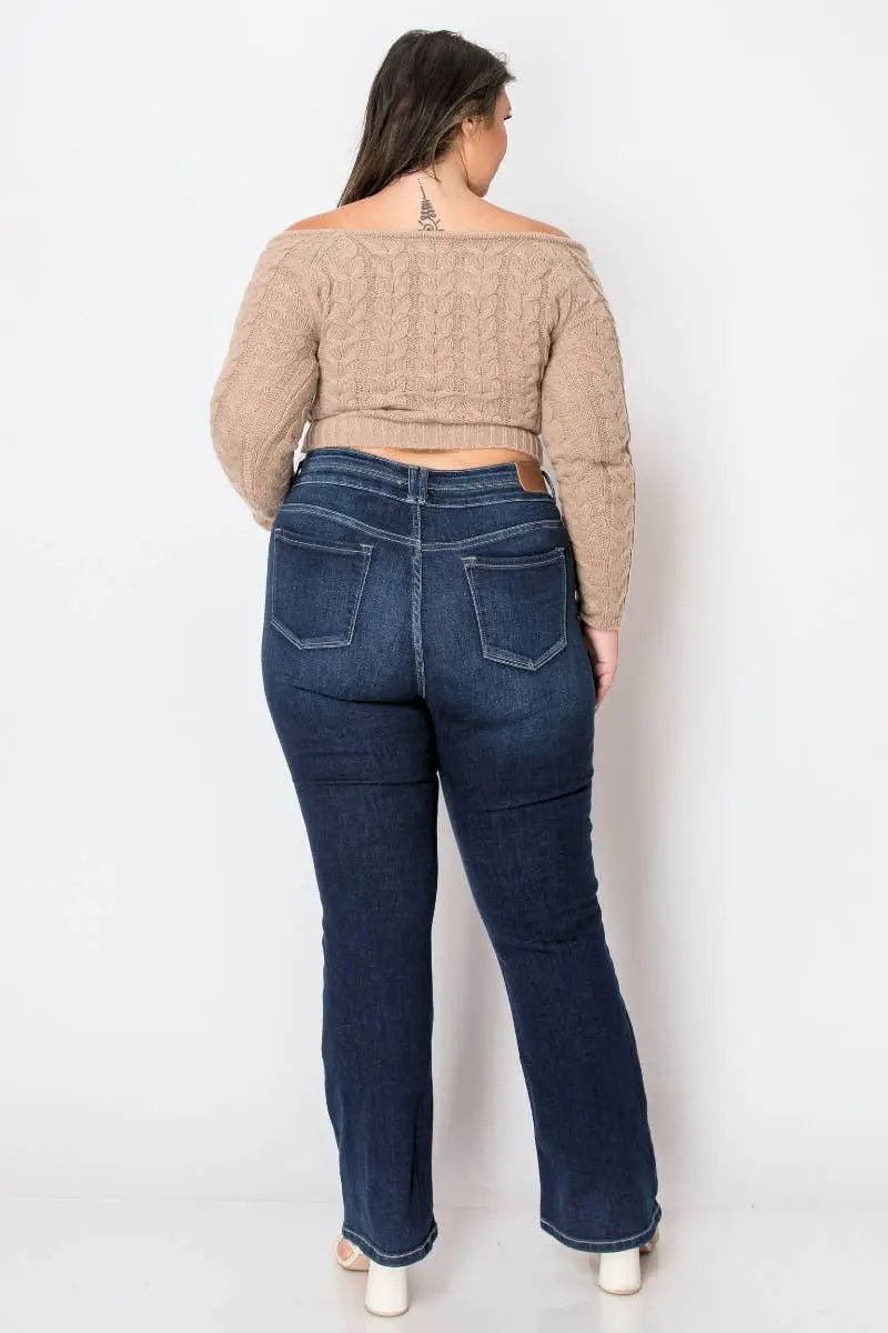 ARTEMIS VINTAGE Artemis Vintage Corset High Rise Super Stretch PLUS Bootcut Jeans - Jeans