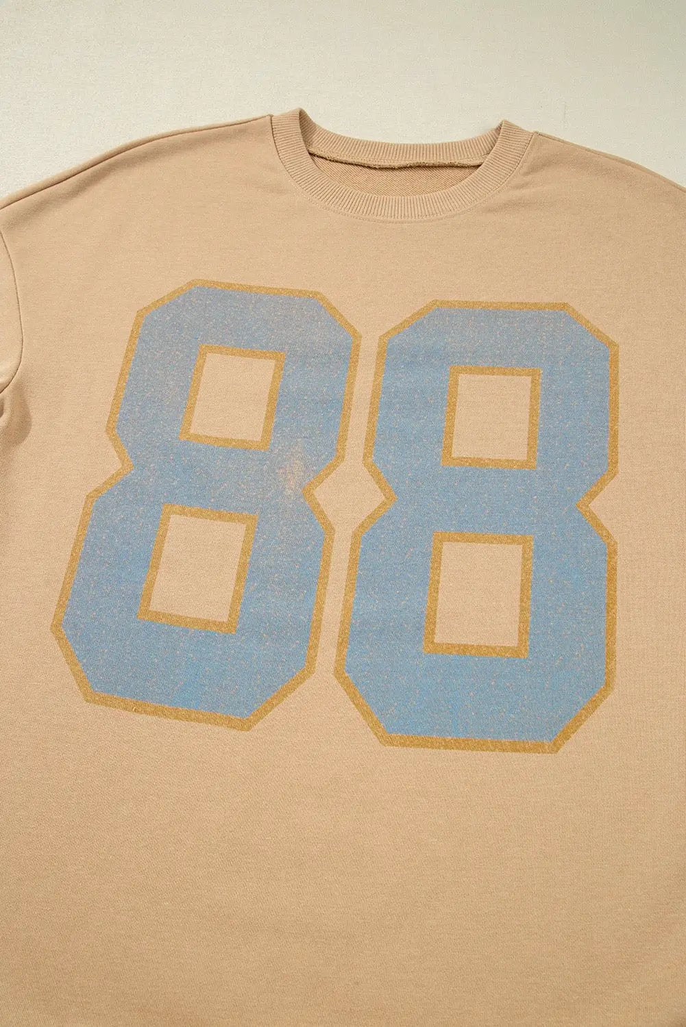 Grateful Threads Boutique Game Day Vibes Khaki “88” Oversized Sweatshirt - Sweatshirts