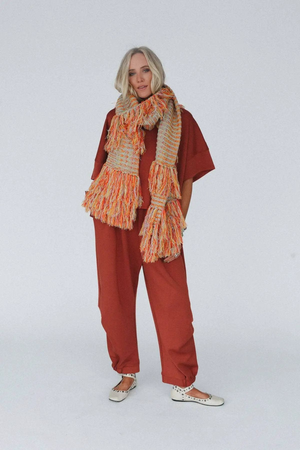 Three Bird Nest Three Bird Nest - Sugar Plum Fringe Scarf - Scarves & Shawls