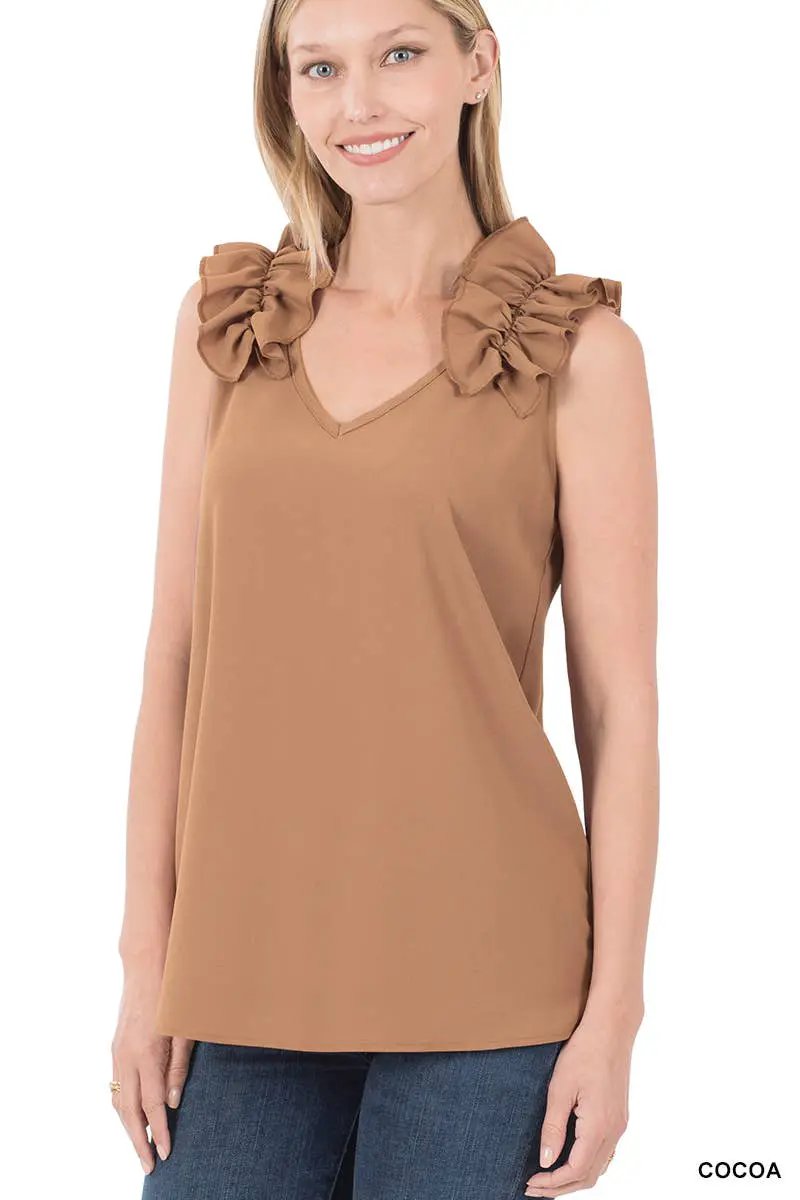 Zenana Zenana Ruffle Sleeve Blouse Collection - Blouses Ruffle Sleeve Blouse