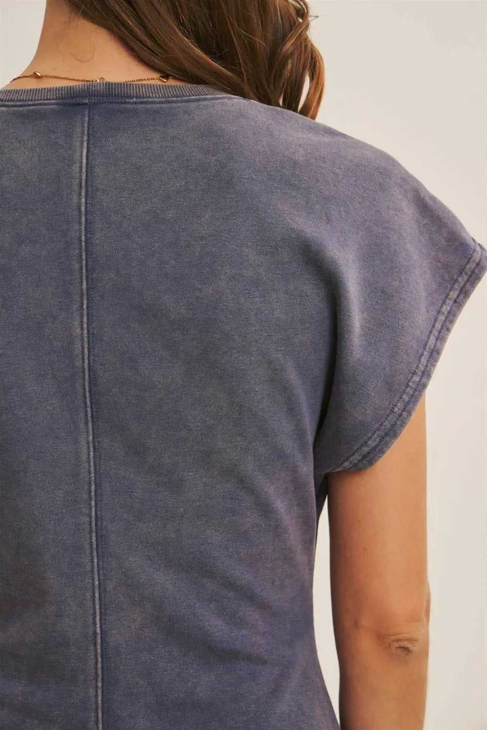 in february Easygoing Mineral-Washed Waist Twist Terry Mini Dress: Washed Denim - Dresses