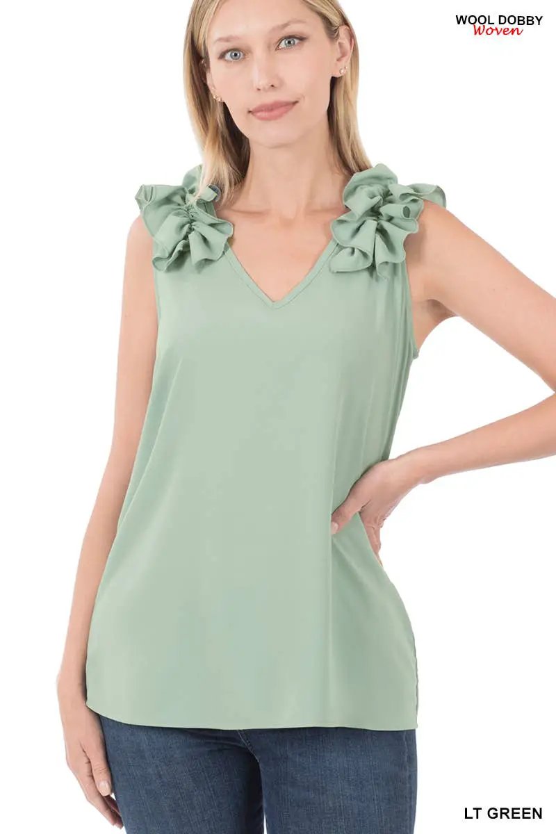 Zenana Zenana Ruffle Sleeve Blouse Collection - Blouses Ruffle Sleeve Blouse