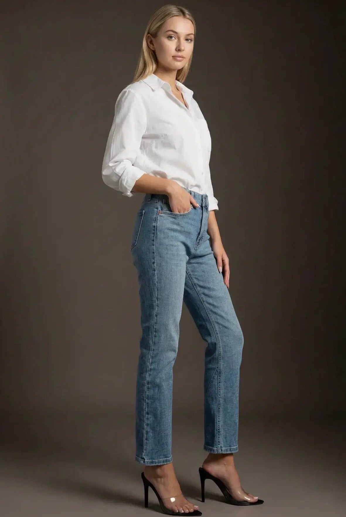 ARTEMIS VINTAGE The Artemis “No Gaps, All Good” High-Rise Tummy Control Straight Jeans - Jeans
